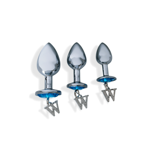 Opis - 3 piece luxury gem butt plug & anal training kit